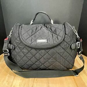 Storksak Quilted black Baby Bag